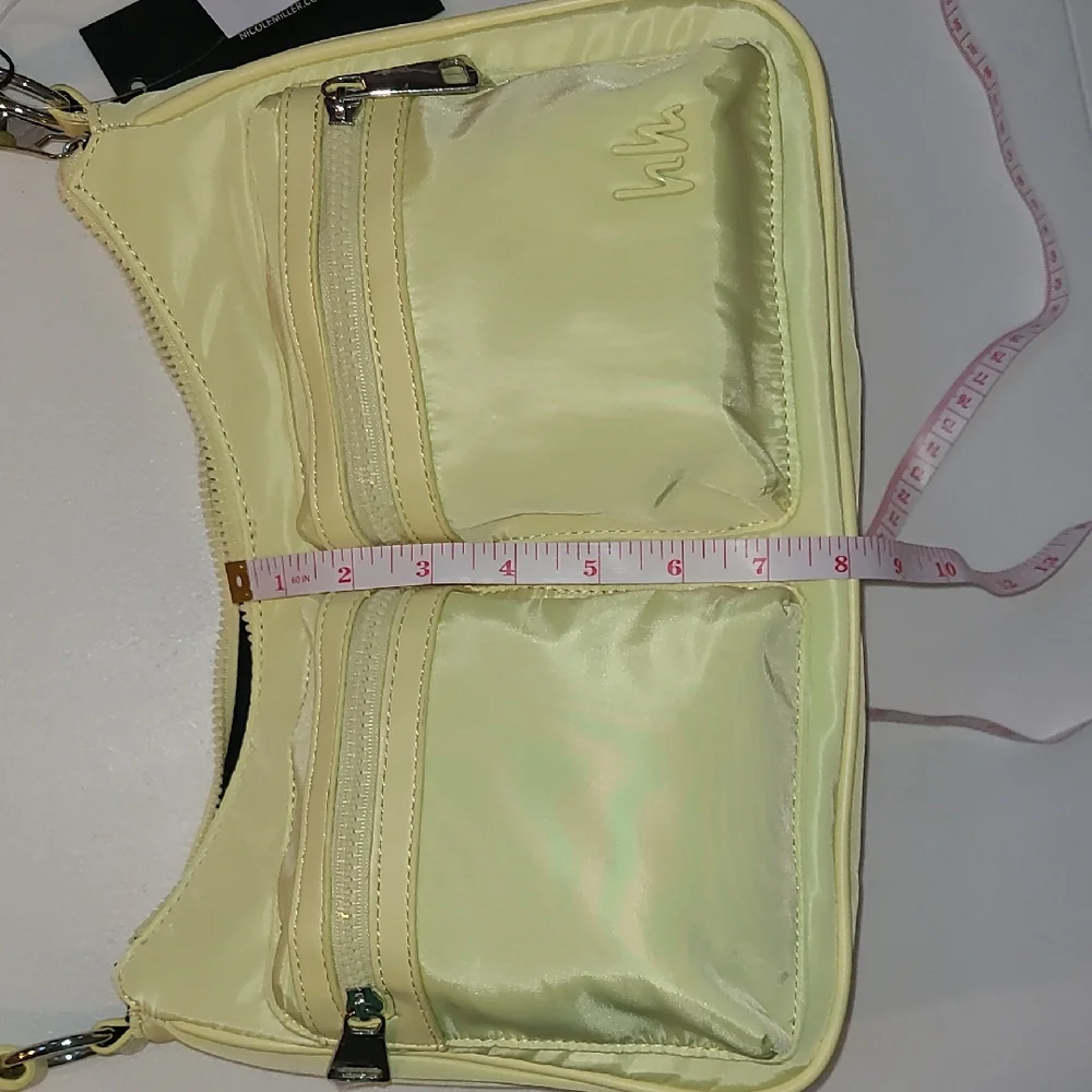 Nicole Miller Light Yellow Purse Front Pocket Bag
